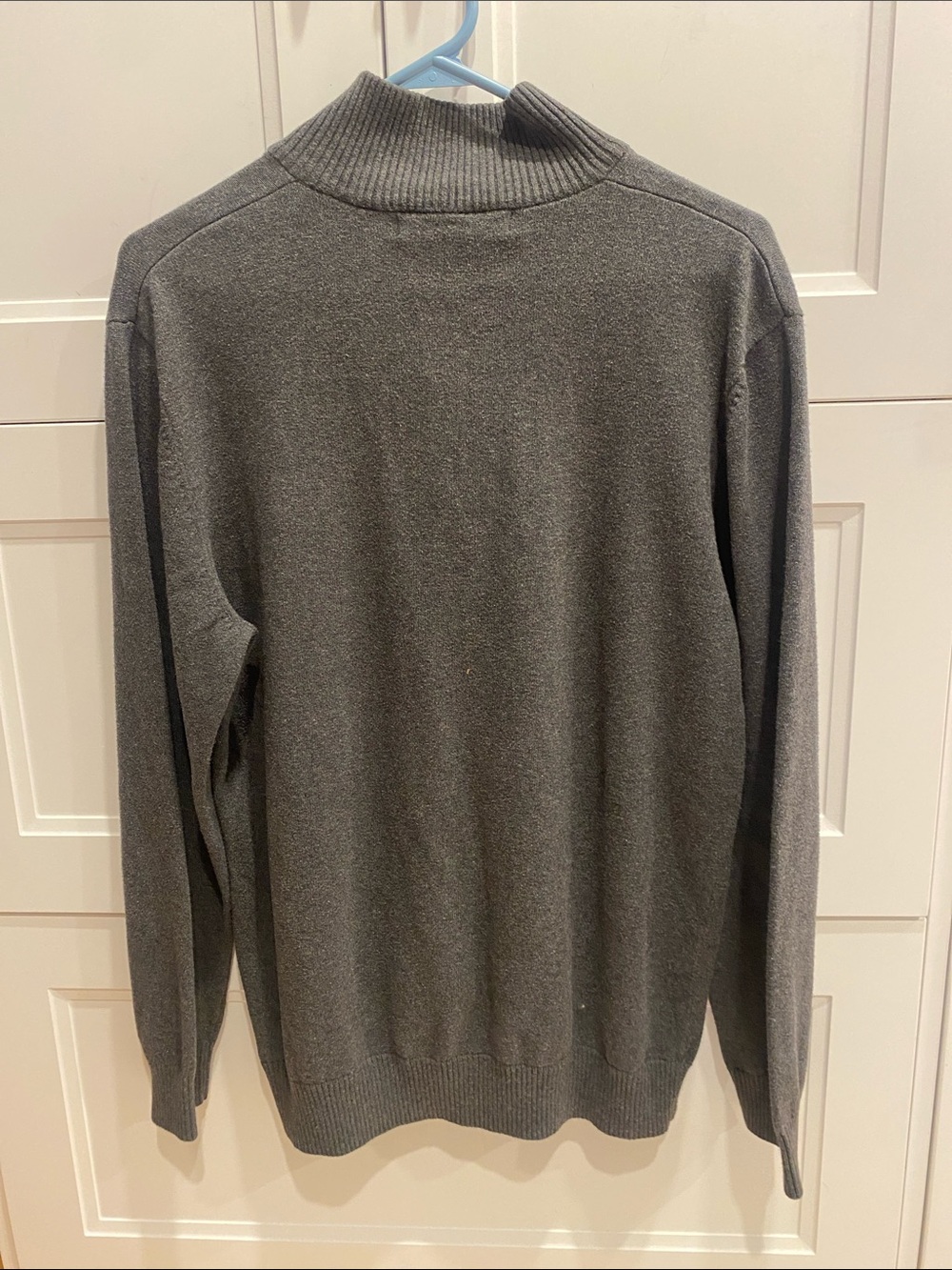 Old Navy Men’s Classic Dark Gray Half-Zip Cotton Sweater Size Medium - Picture 3 of 14